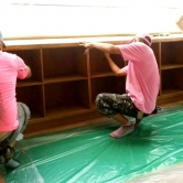 広島で外壁塗装【天満小学校図書館様［本棚塗装］】施工前のイメージ1