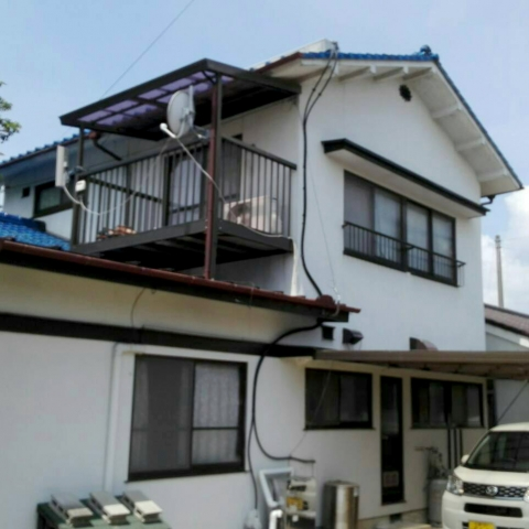 施工事例：広島県黒瀬町Ｎ様邸鉄部・木部の塗装工事