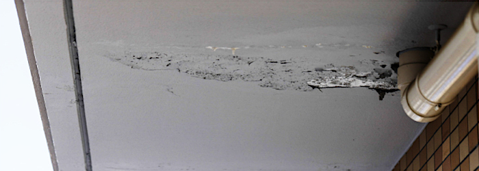 階下への雨漏り発生